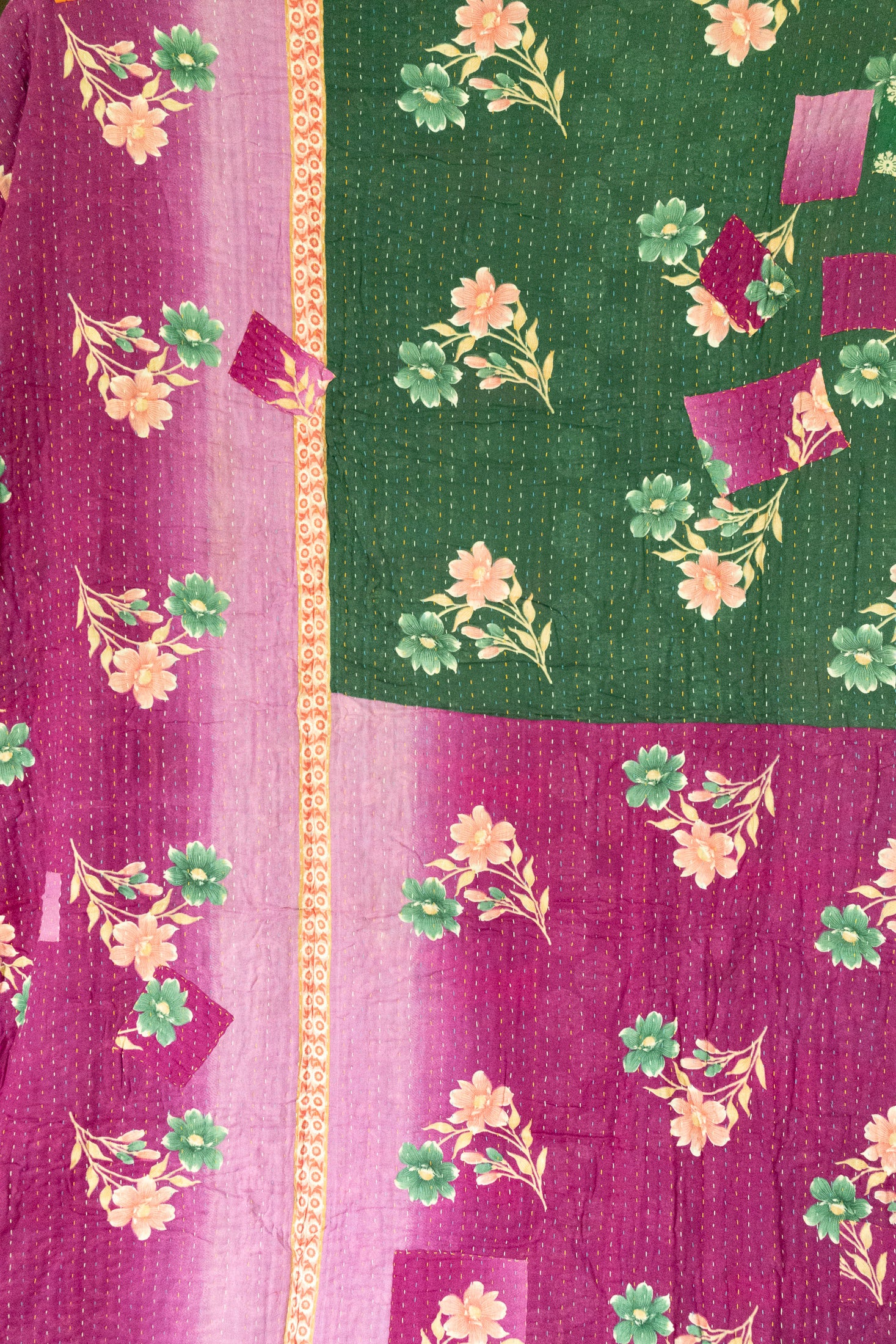 Delight Large Kantha Throw Blanket