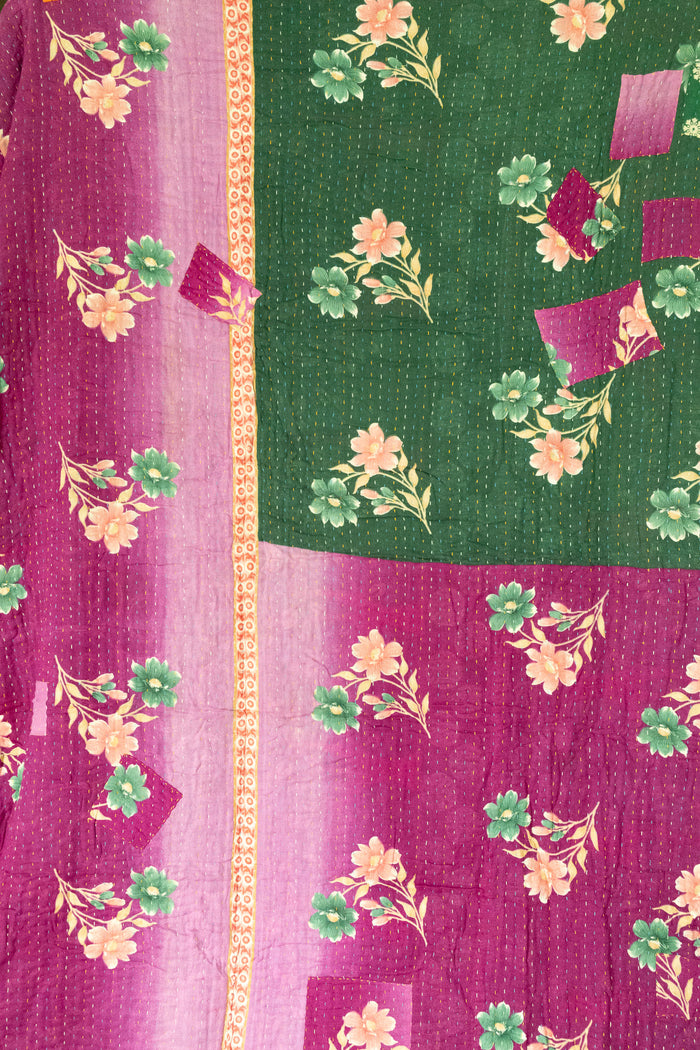 Delight Large Kantha Throw Blanket