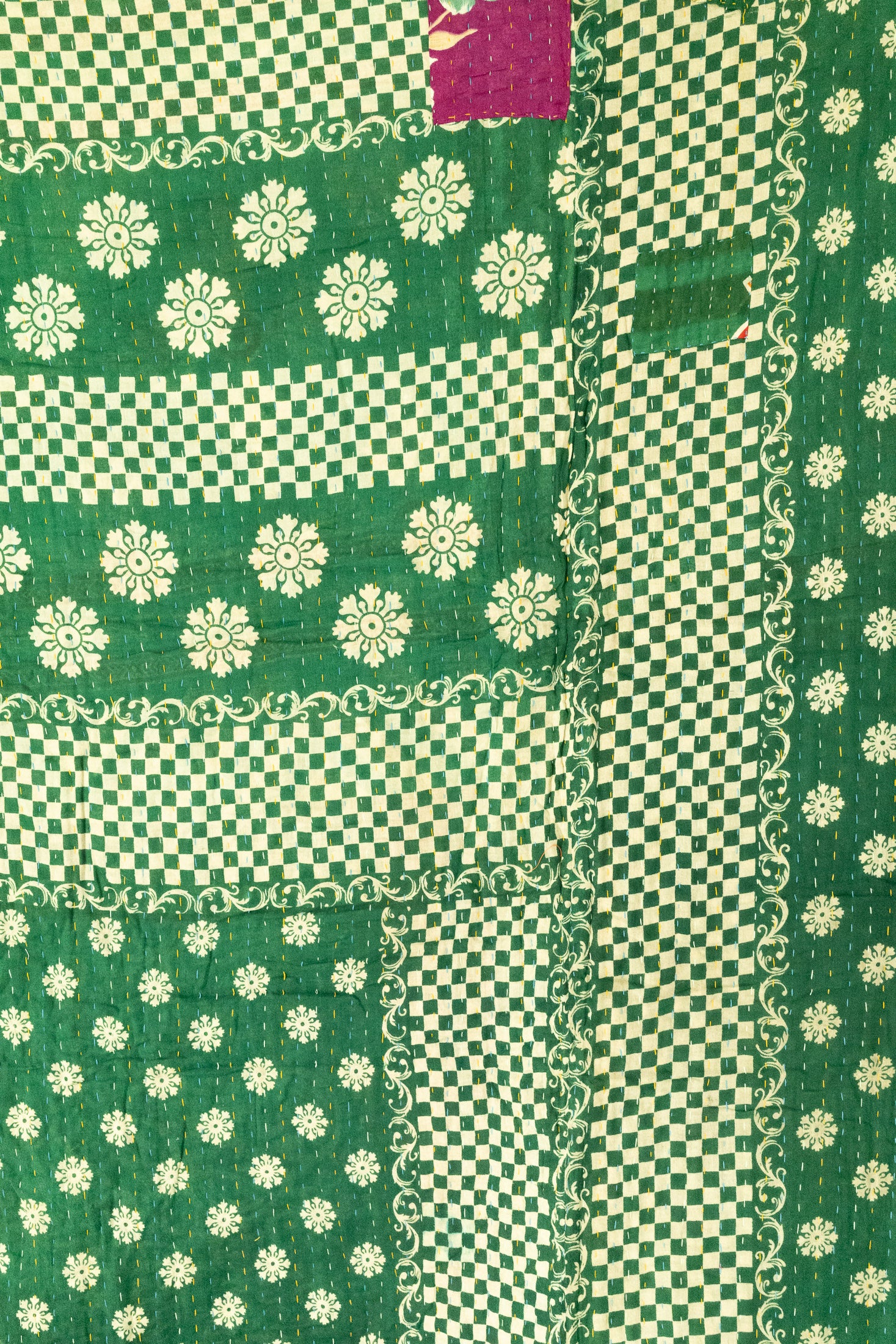 Delight Large Kantha Throw Blanket
