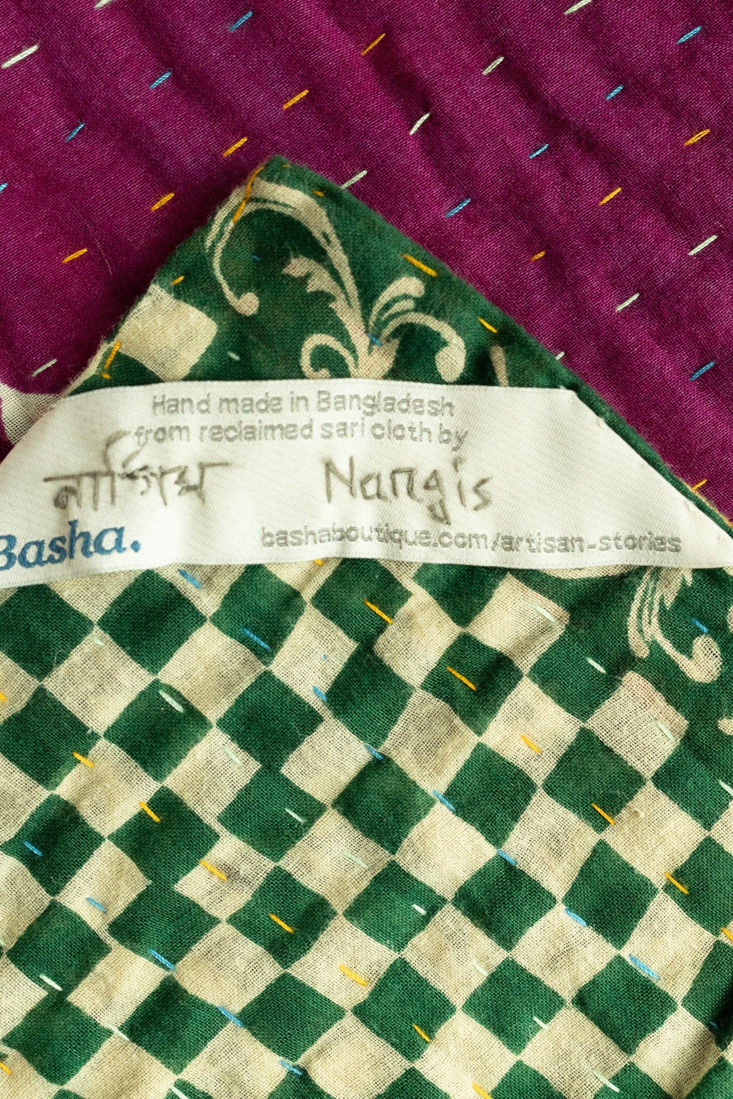 Delight Large Kantha Throw Blanket