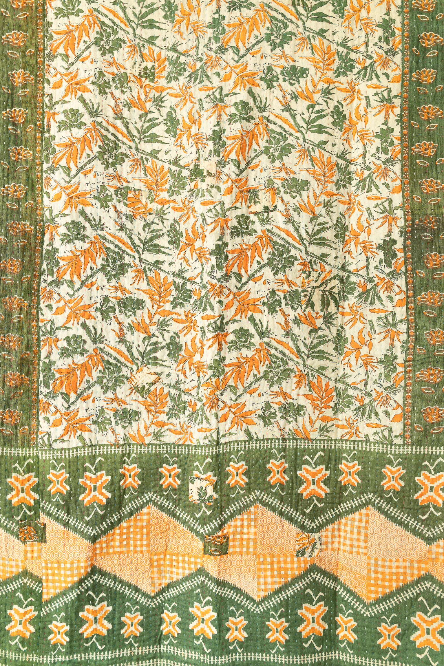 Kantha Throw Bed Quilt