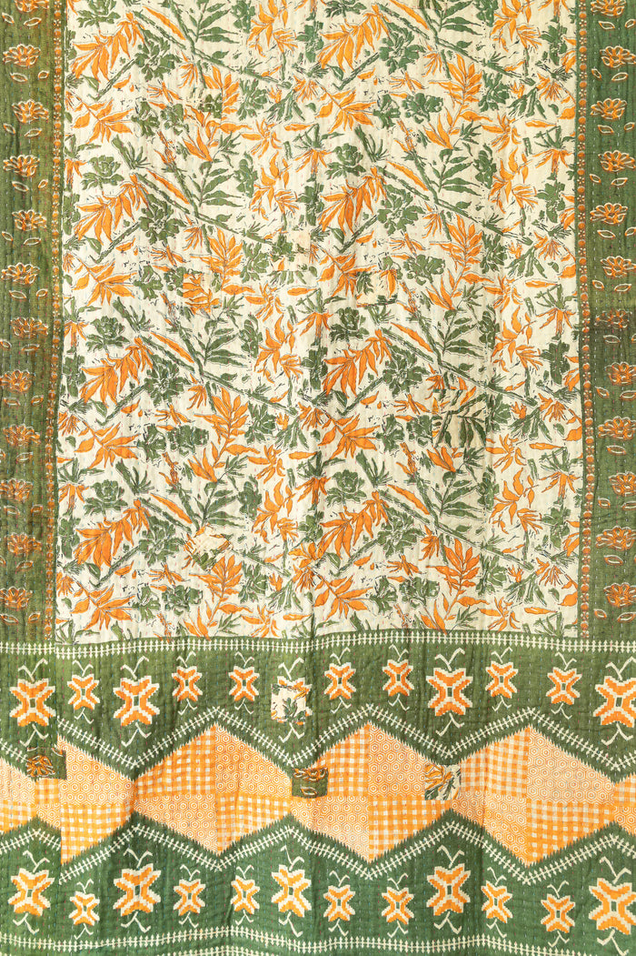 Kantha Throw Bed Quilt