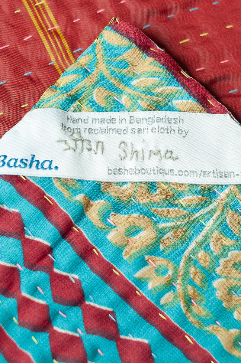 Devoted Silk Blend Kantha Throw