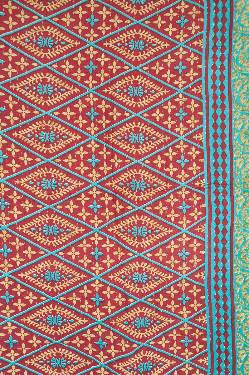 Devoted Silk Blend Kantha Throw