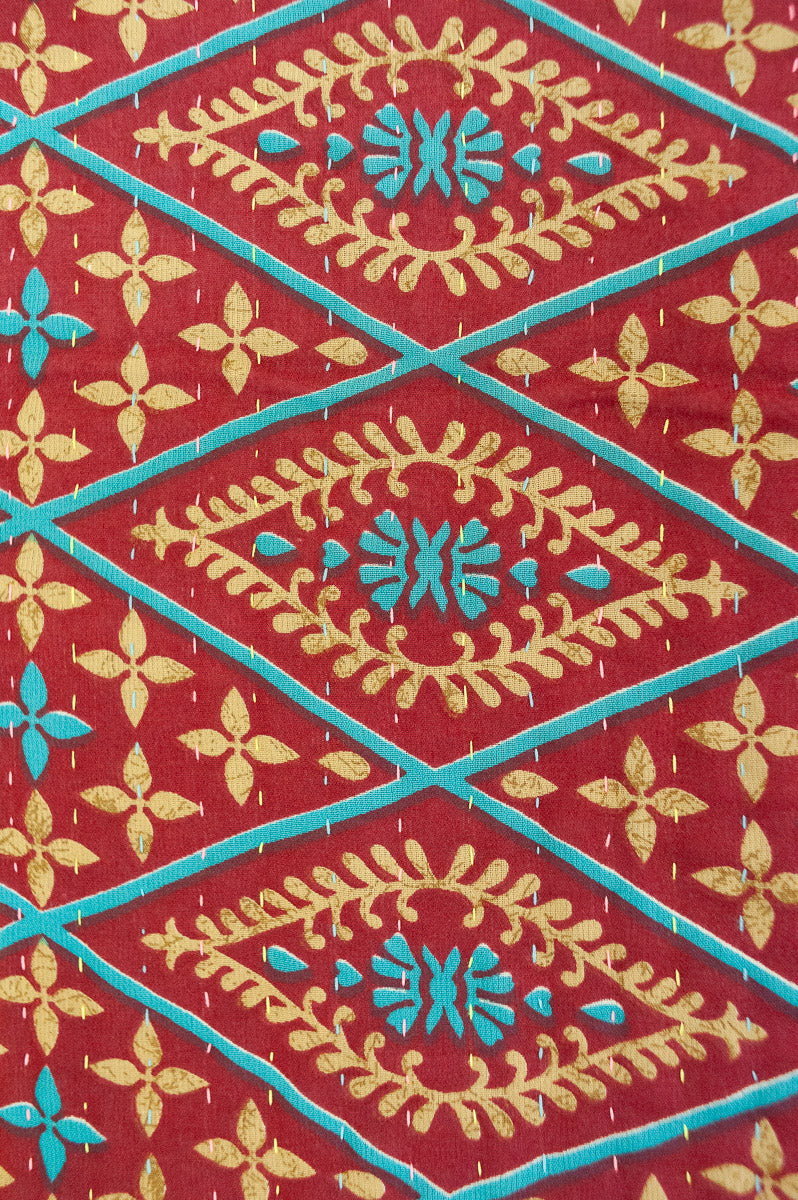 Devoted Silk Blend Kantha Throw