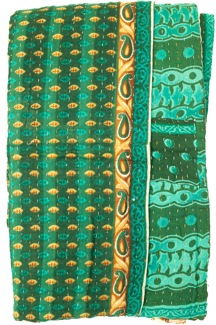 Kantha Throw Bed Quilt