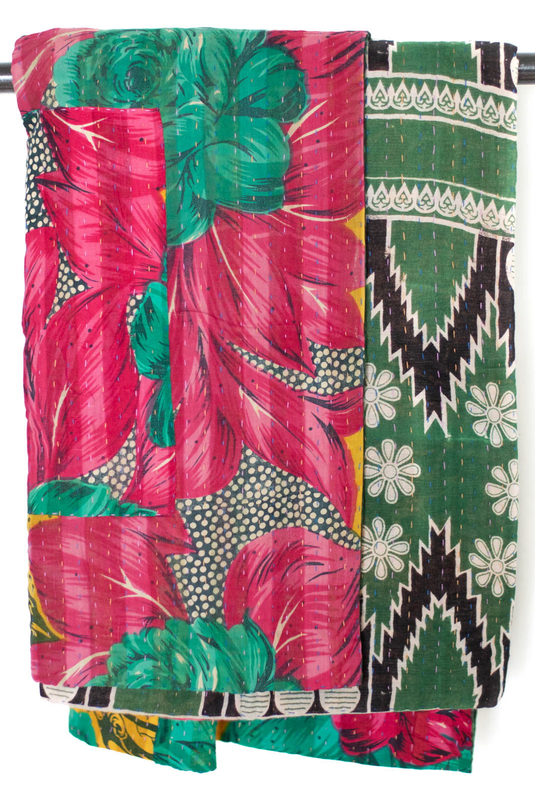 Kantha Throw Bed Quilt