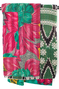 Kantha Throw Bed Quilt