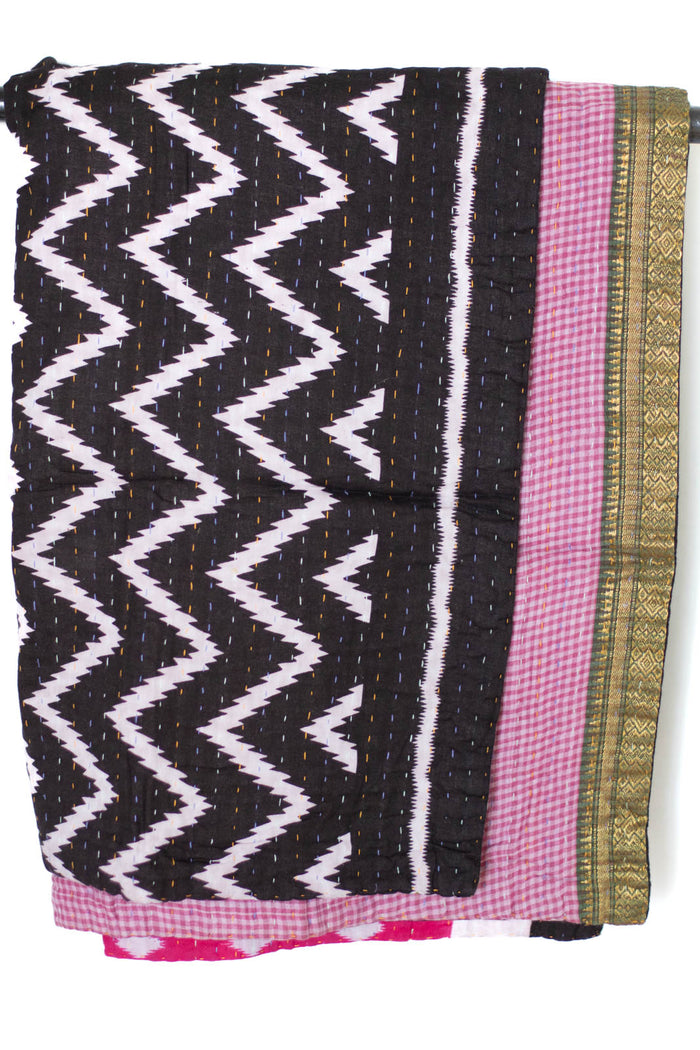 Kantha Throw Bed Quilt