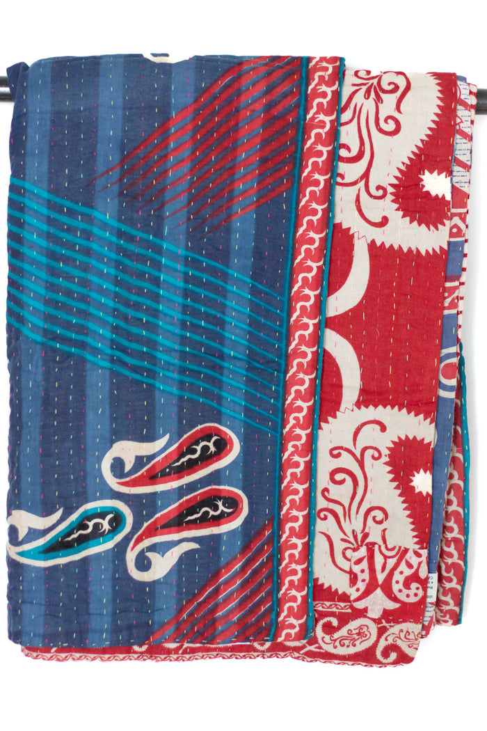 Kantha Throw Bed Quilt
