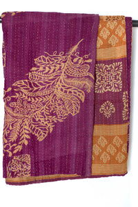 Kantha Throw Bed Quilt