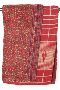Kantha Throw Bed Quilt