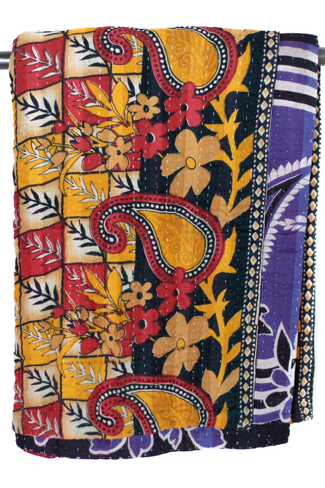 Kantha Throw Bed Quilt