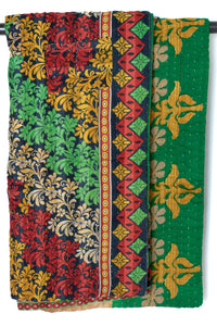 Kantha Throw Bed Quilt