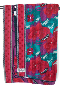 Kantha Throw Bed Quilt