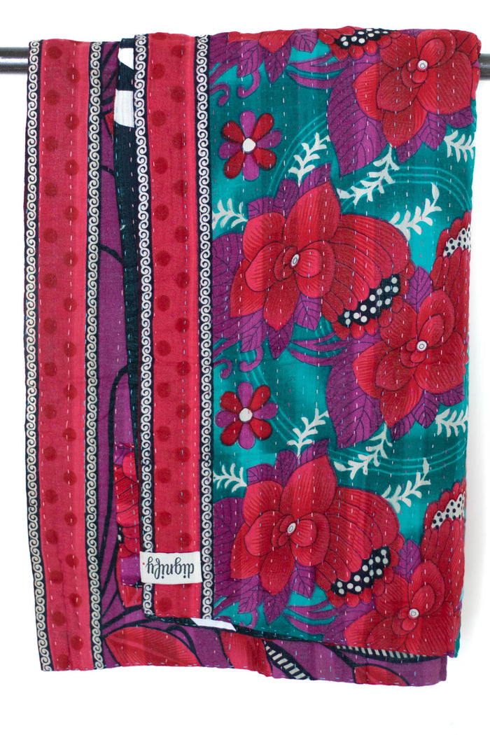 Kantha Throw Bed Quilt