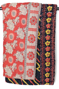 Kantha Throw Bed Quilt