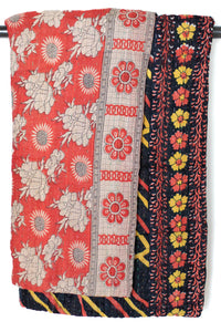 Kantha Throw Bed Quilt