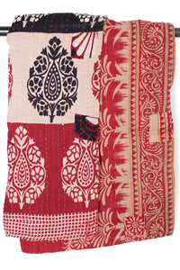 Kantha Throw Bed Quilt