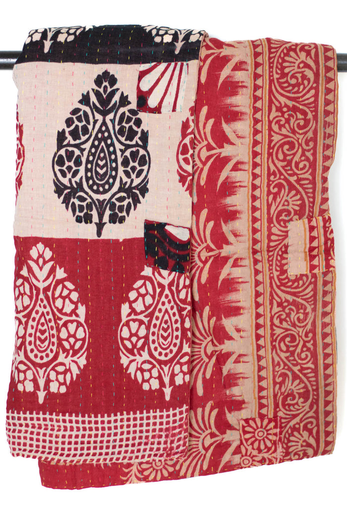 Kantha Throw Bed Quilt