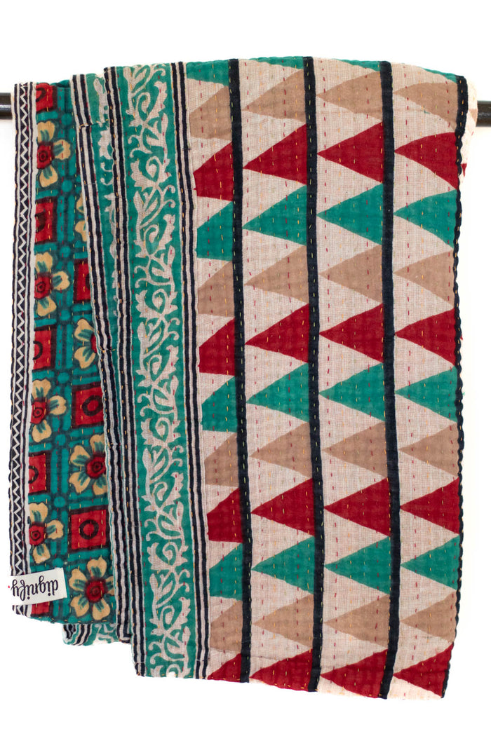 Kantha Throw Bed Quilt
