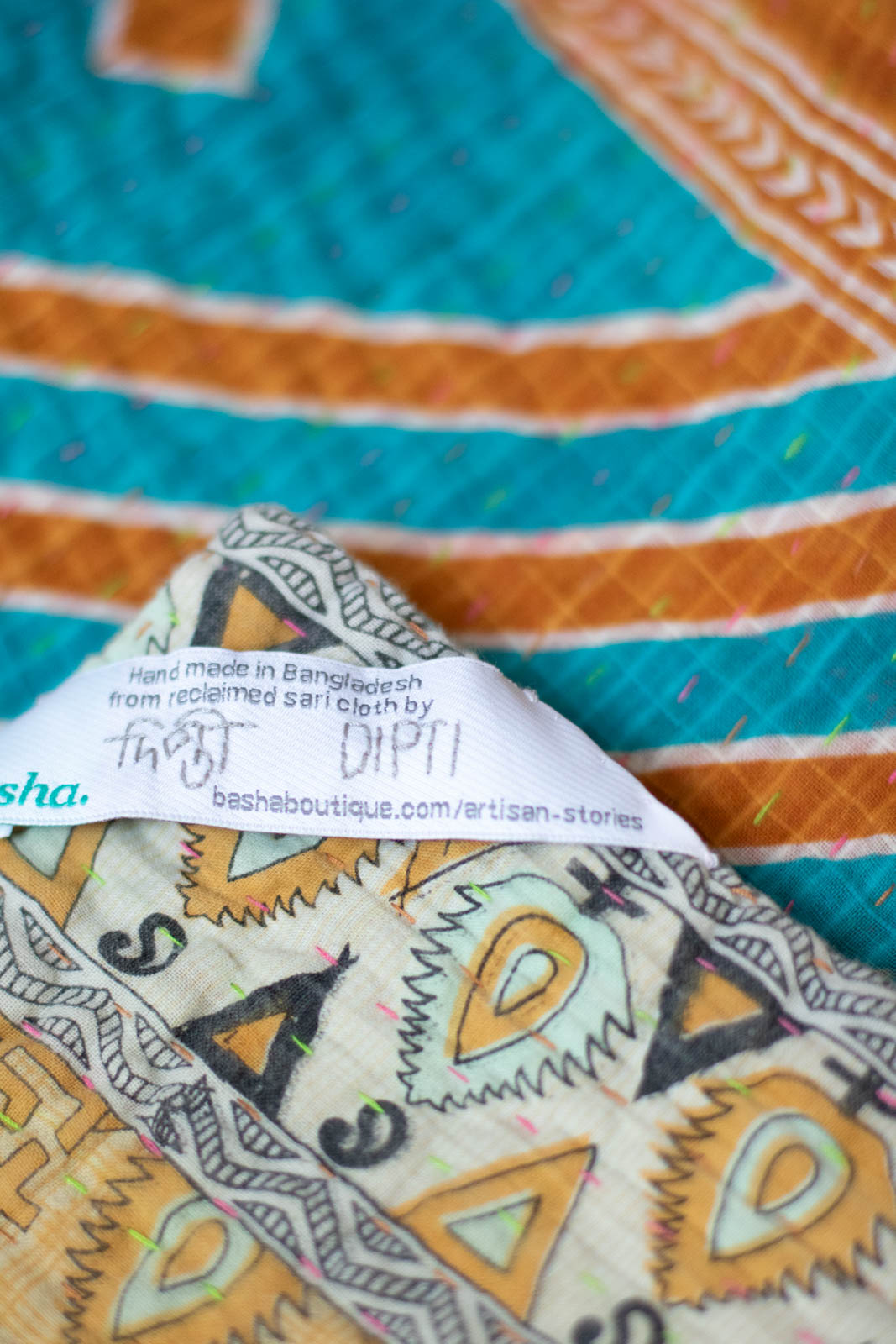 Sunshine Kantha Throw