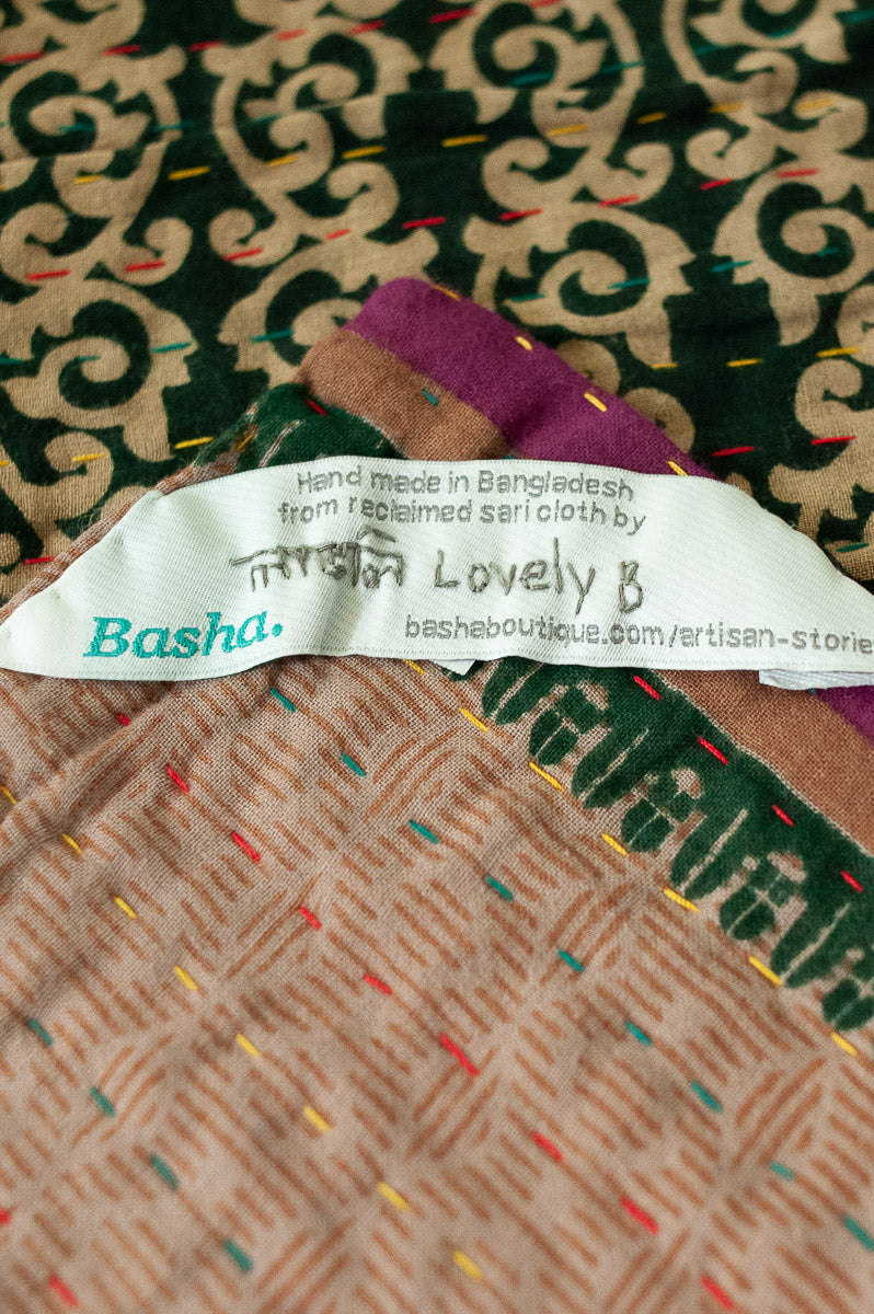 Faithful Kantha Throw