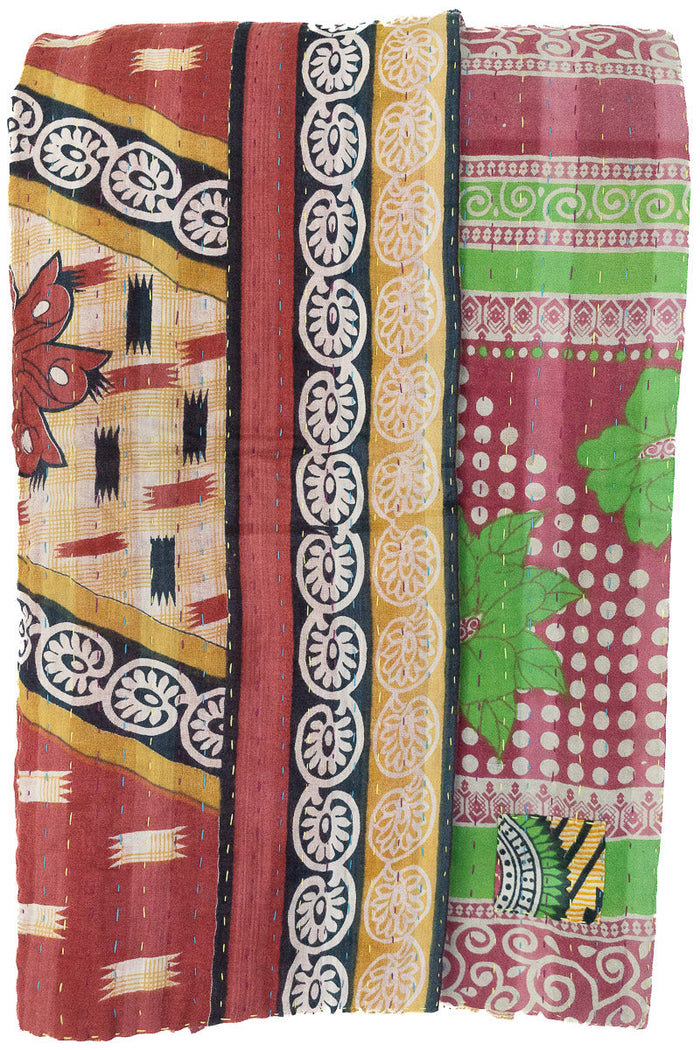 Kantha Throw Bed Quilt