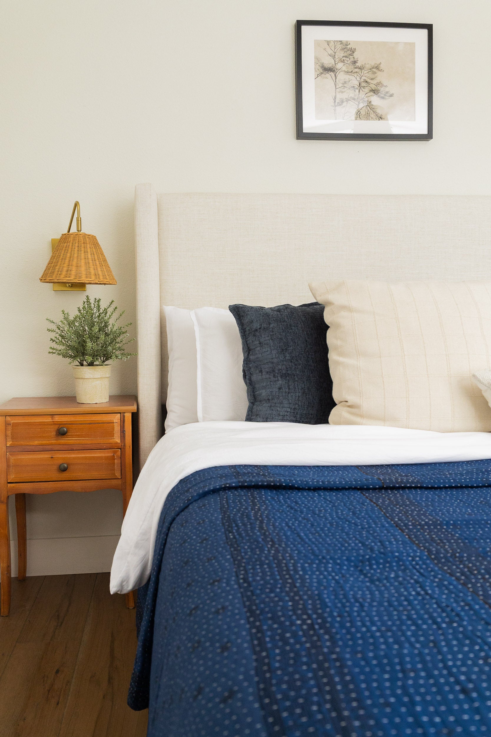 Hand-Dyed Indigo Kantha Quilt (Queen & King Sizes)