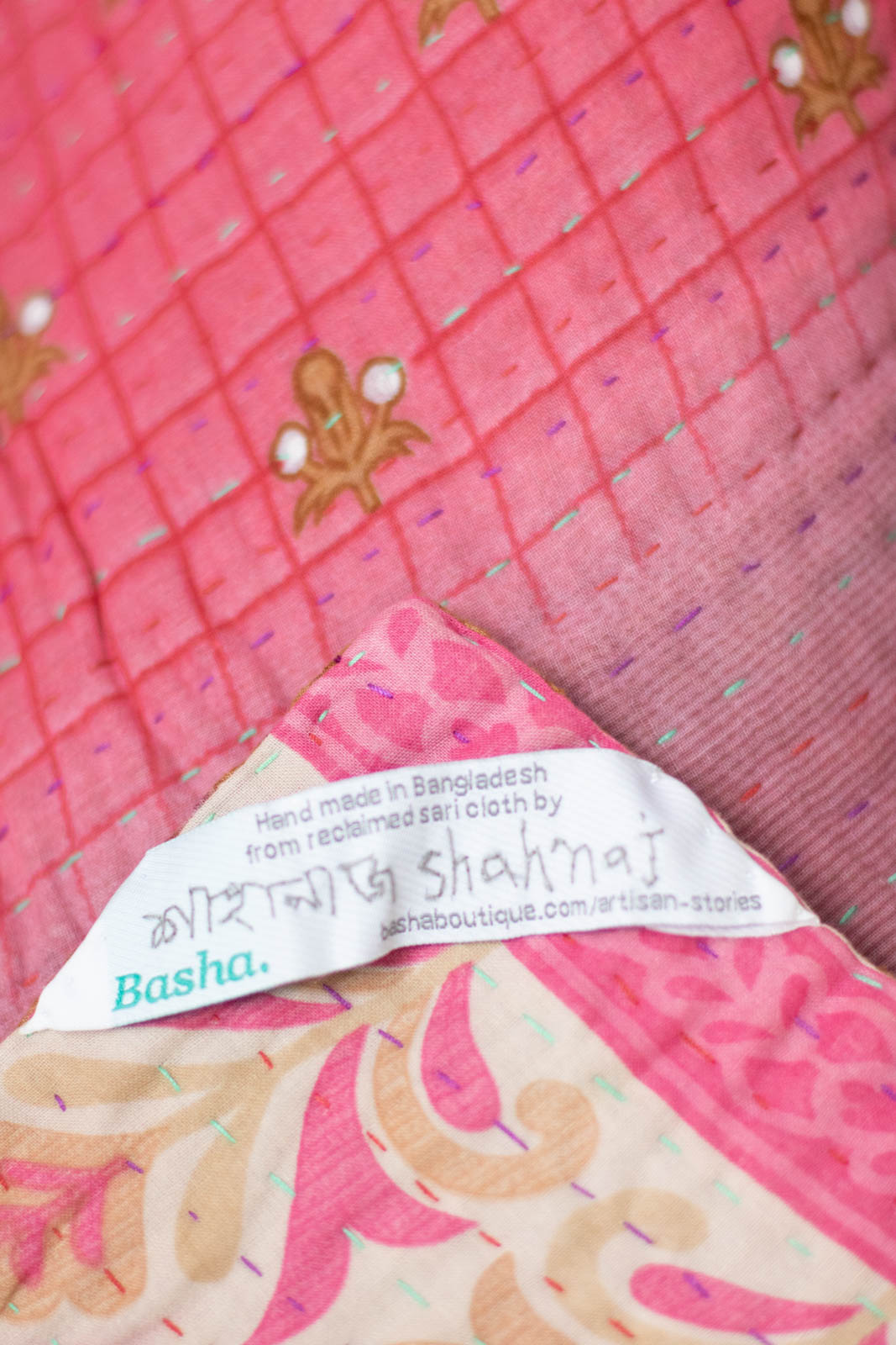 Sweet No. 5 Kantha Baby Blanket