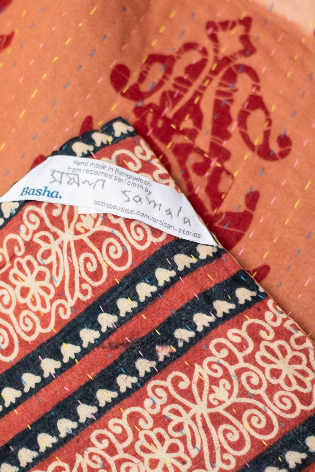 Encourage No. 13 Kantha Large Throw