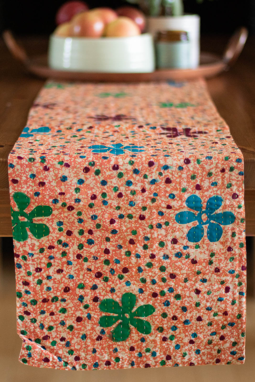 Kantha Table Runner Silk Blend J4