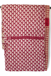 Kantha Large Throw Blanket