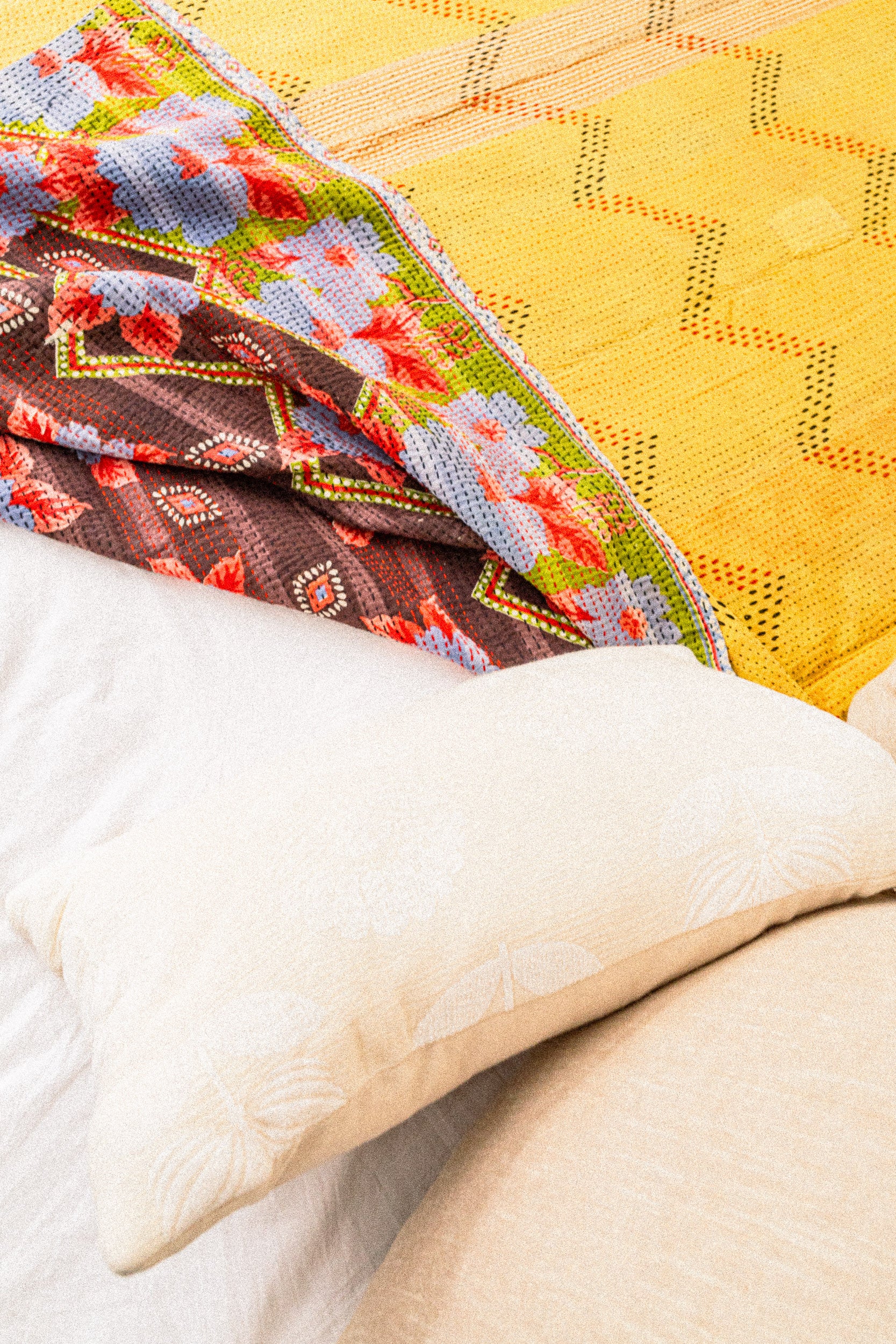No. 147 Masterpiece Kantha Coverlet Quilt (Twin/Full)