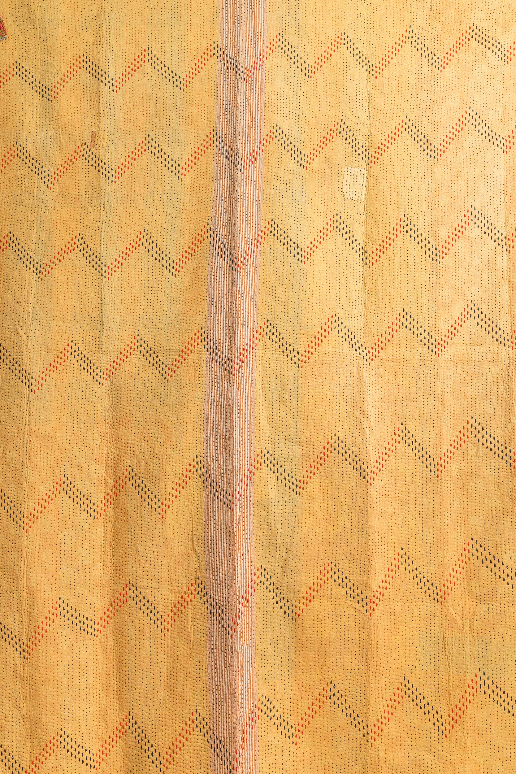 No. 147 Masterpiece Kantha Coverlet Quilt (Twin/Full)
