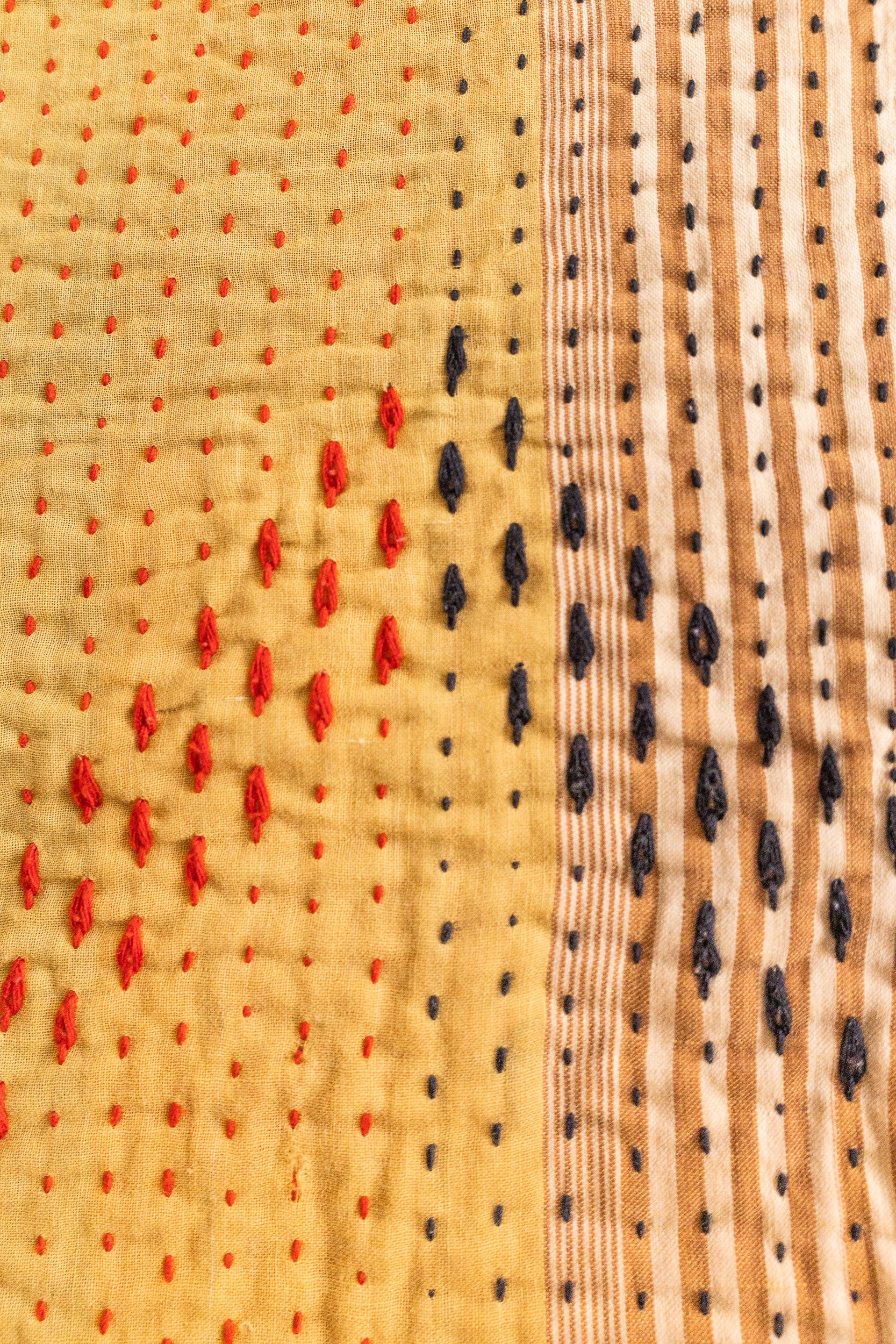 No. 147 Masterpiece Kantha Coverlet Quilt (Twin/Full)