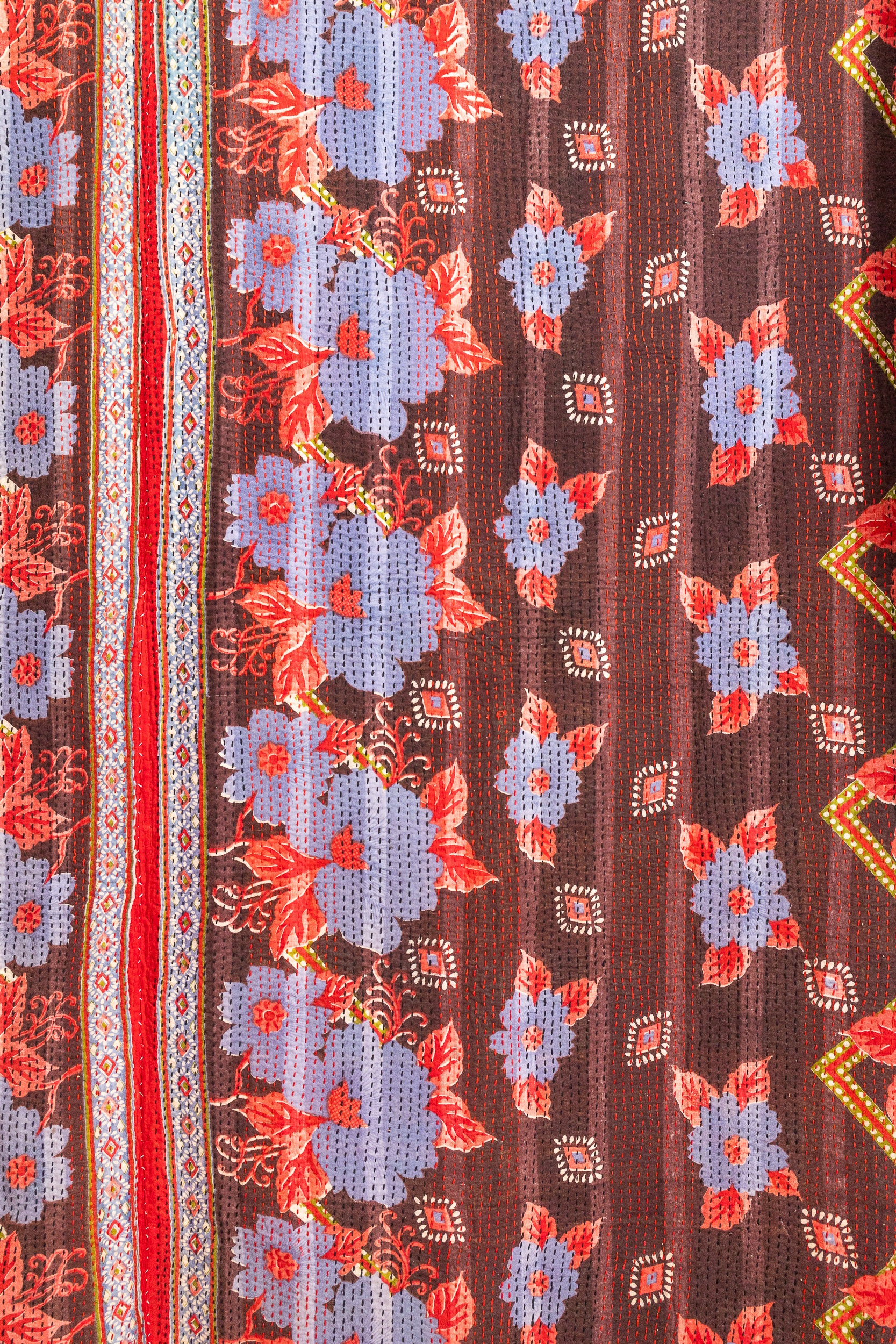 No. 147 Masterpiece Kantha Coverlet Quilt (Twin/Full)