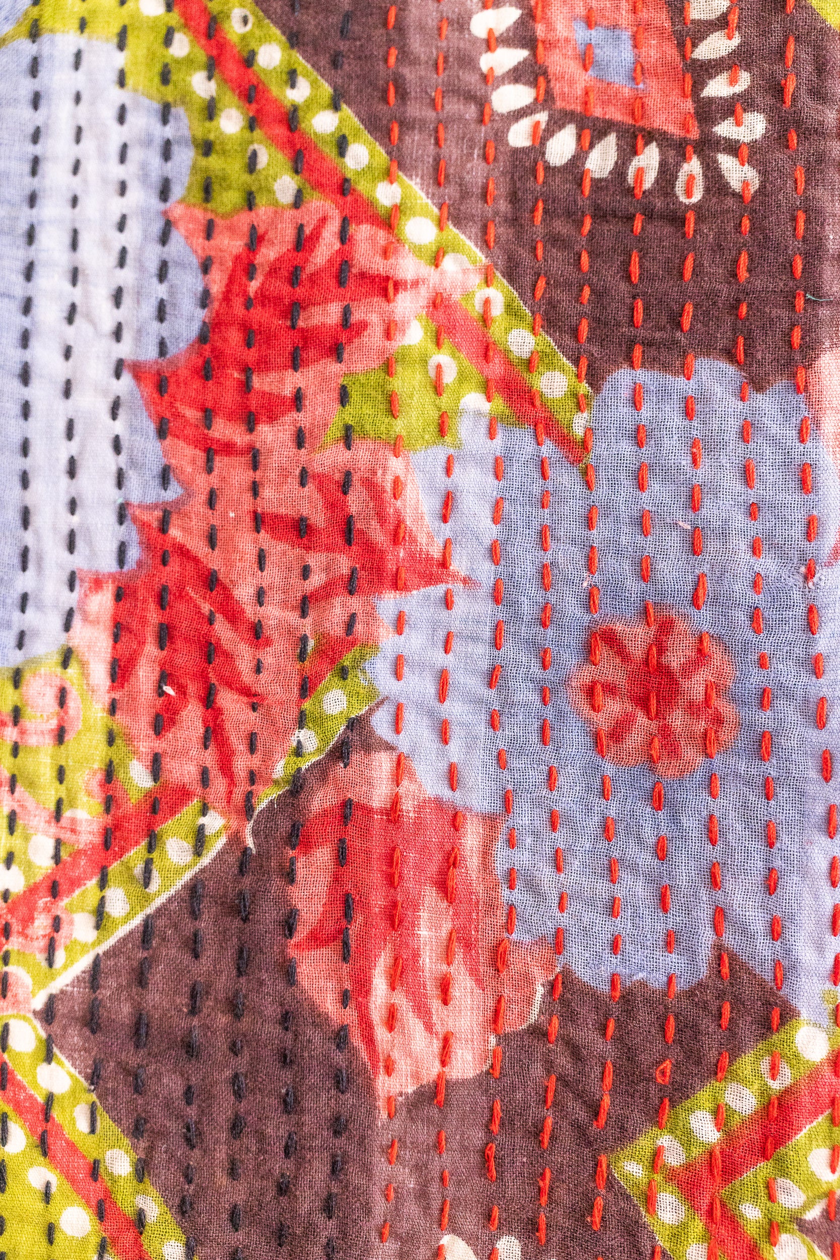 No. 147 Masterpiece Kantha Coverlet Quilt (Twin/Full)