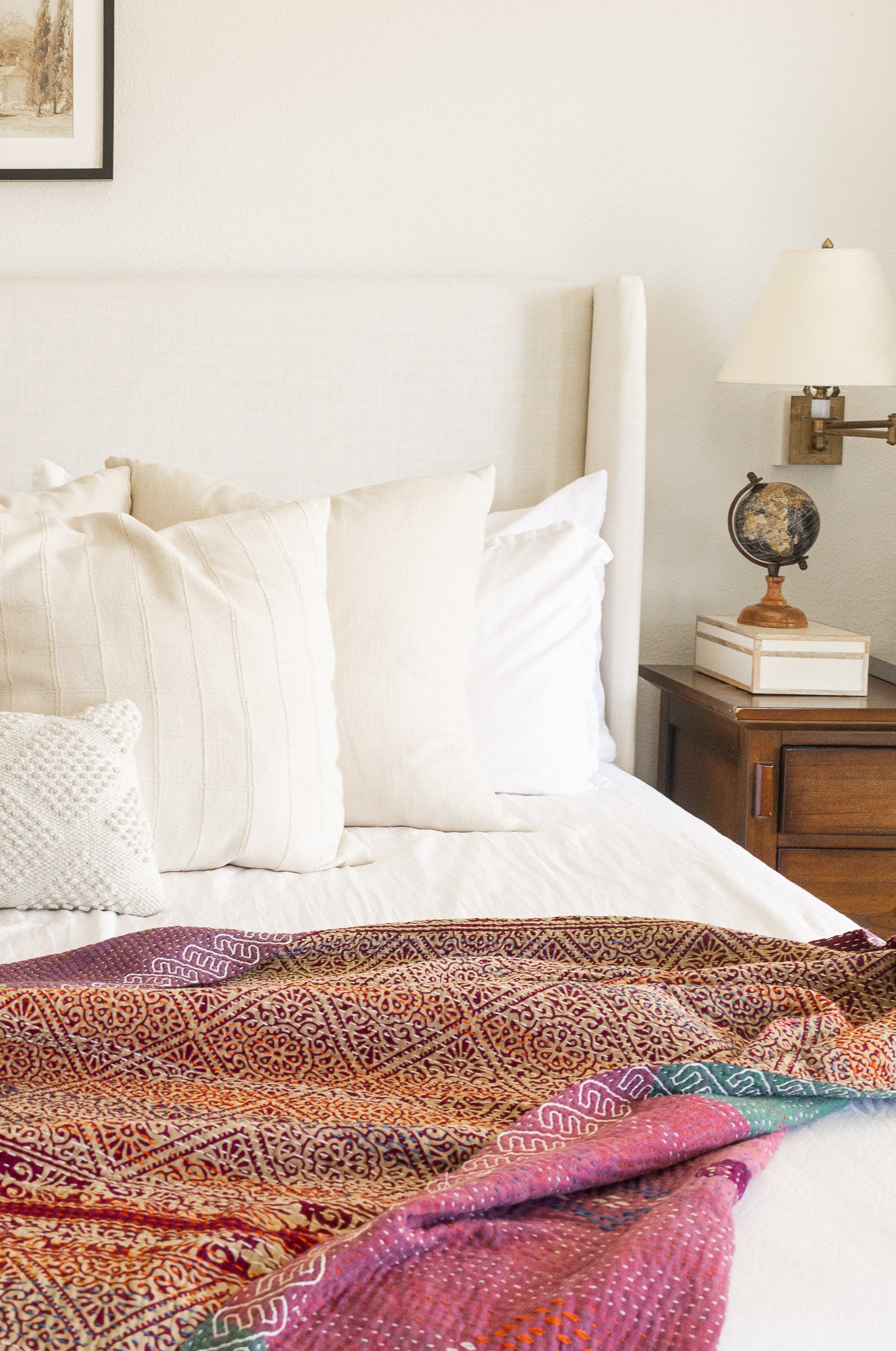No. 137 Masterpiece Kantha Coverlet Quilt (Queen)