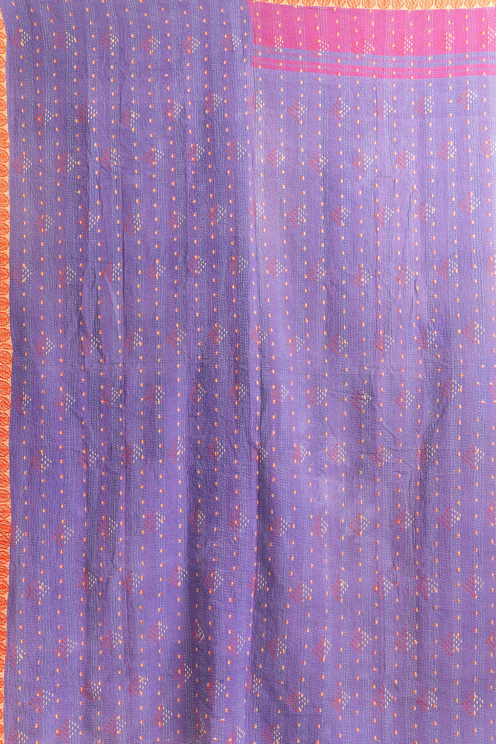 No. 139 Masterpiece Kantha Coverlet Quilt (Queen)