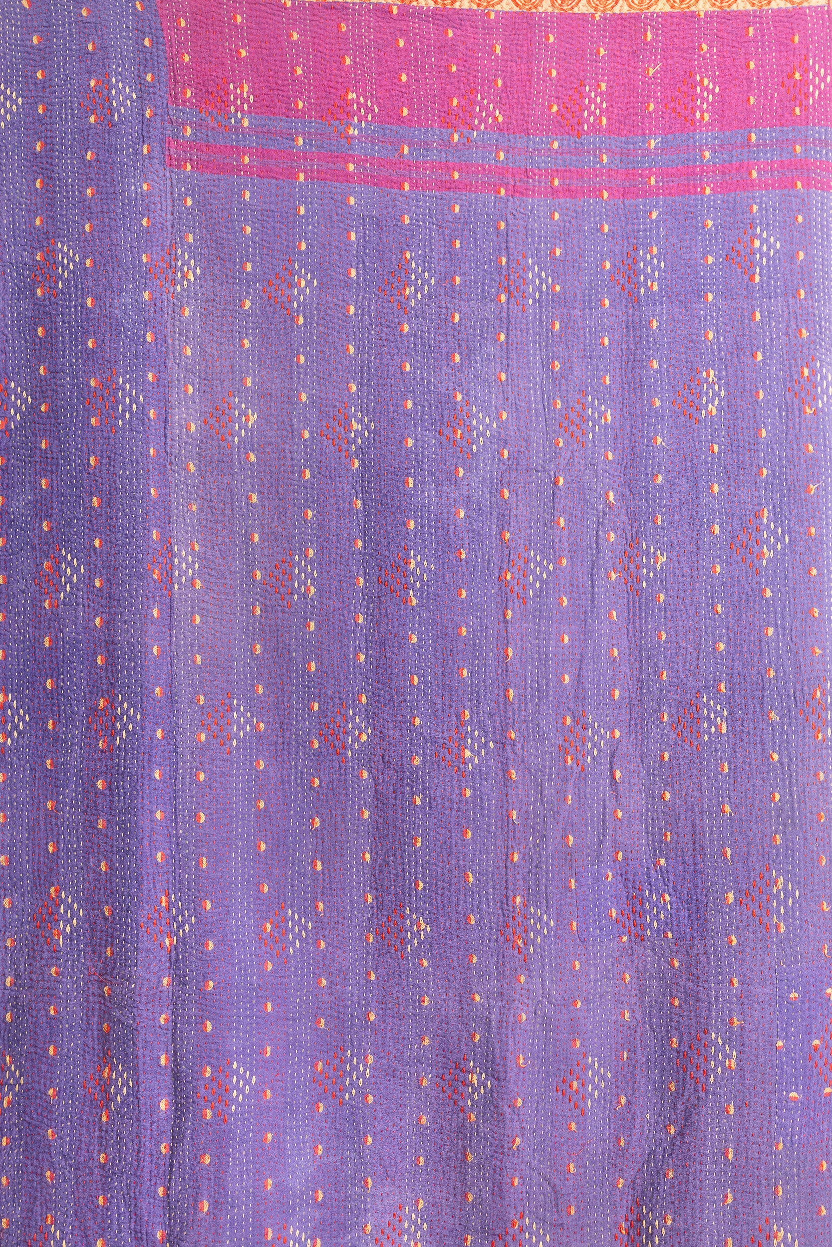 No. 139 Masterpiece Kantha Coverlet Quilt (Queen)