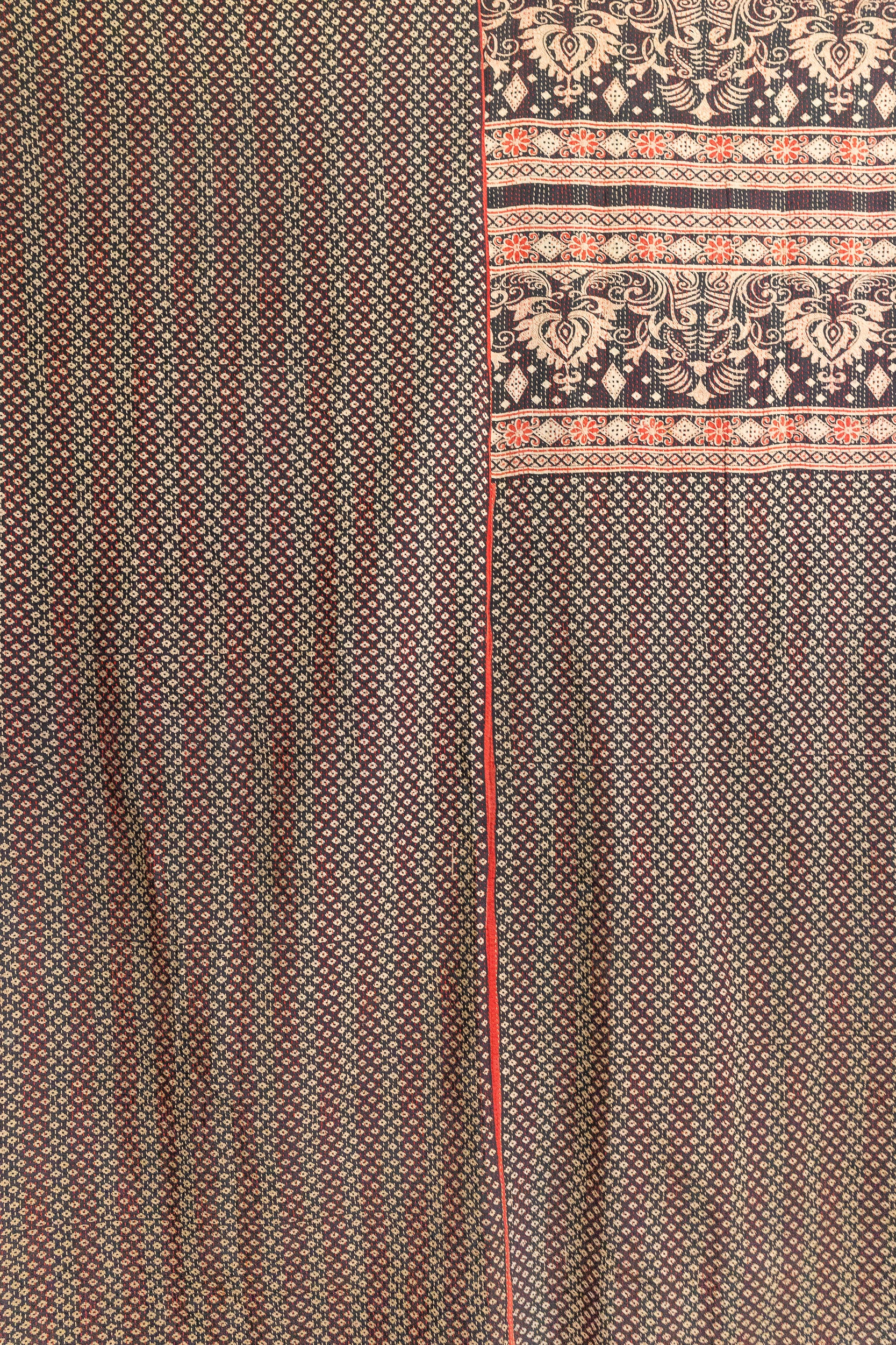 No. 139 Masterpiece Kantha Coverlet Quilt (Queen)