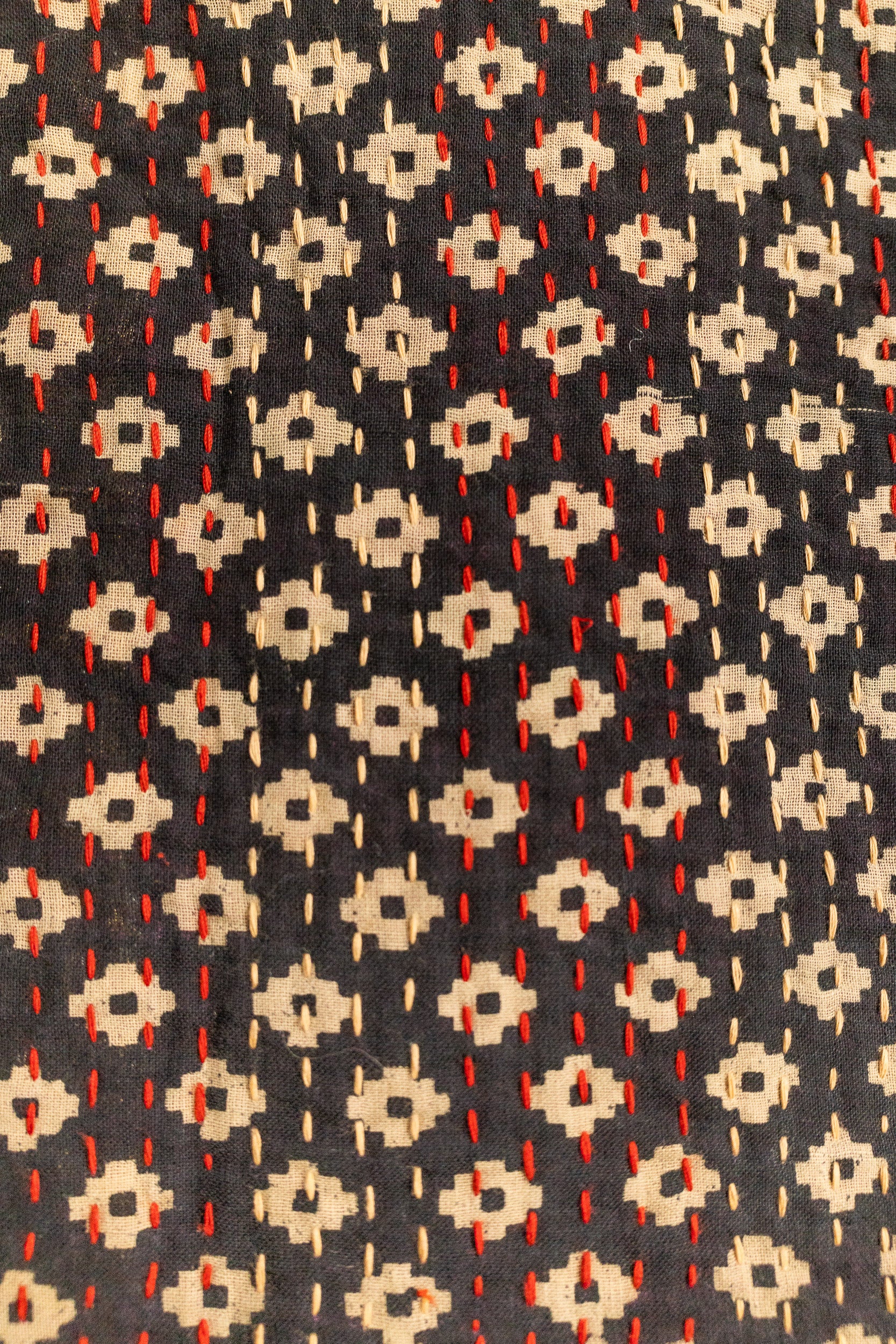 No. 139 Masterpiece Kantha Coverlet Quilt (Queen)