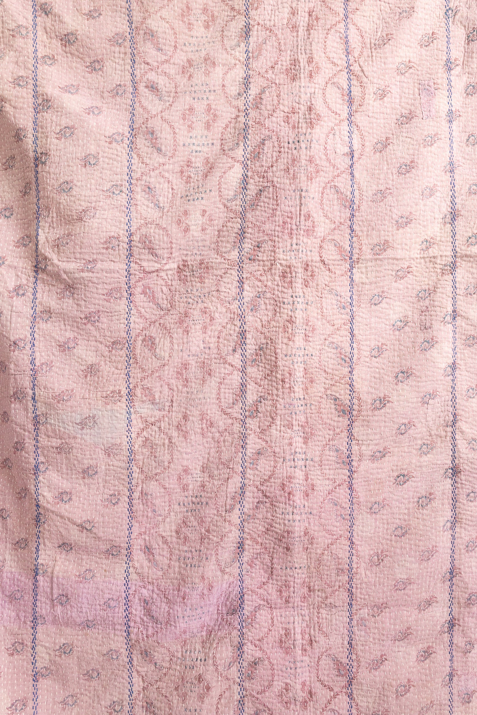 No. 142 Masterpiece Kantha Coverlet Quilt (Queen)