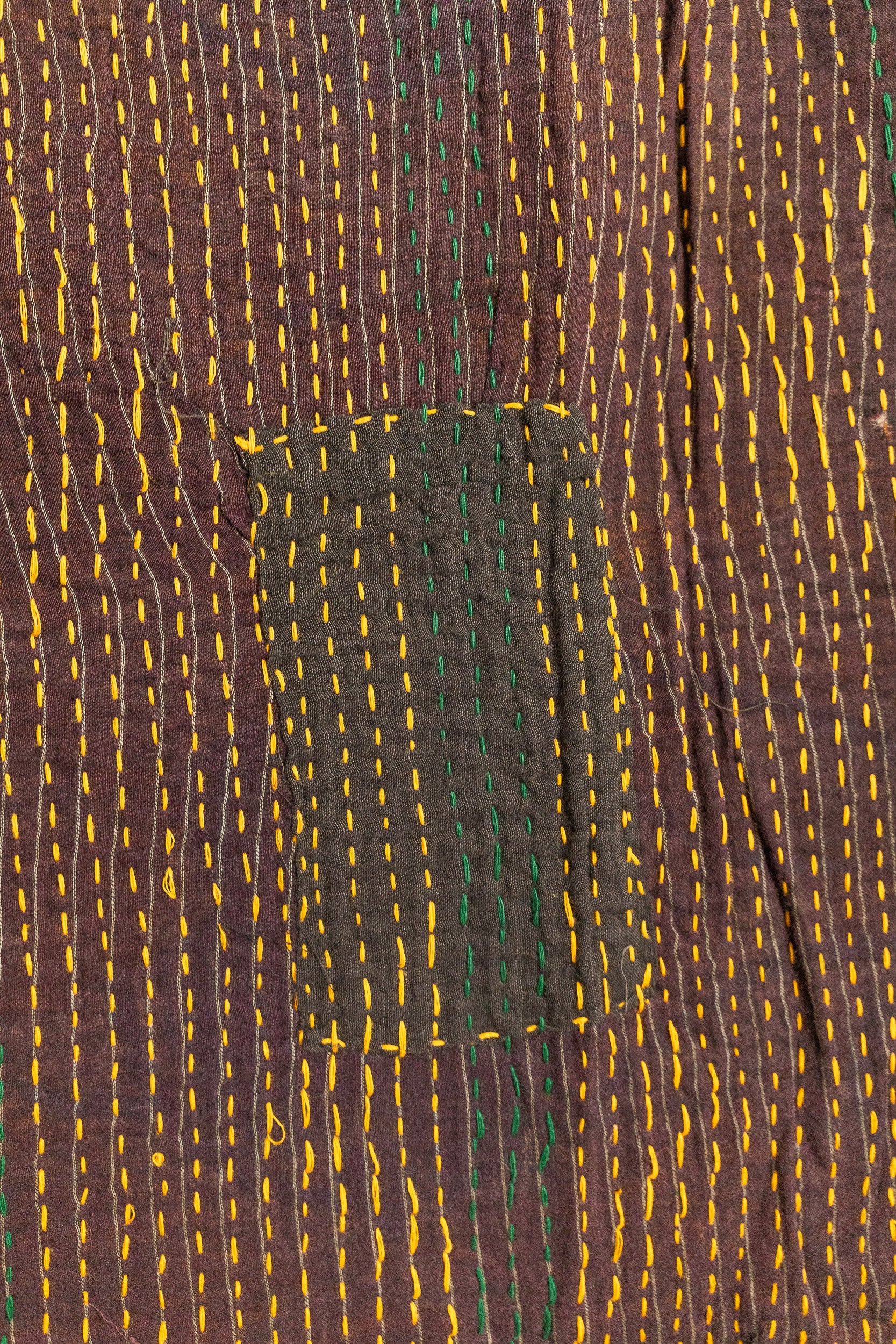 No. 143 Masterpiece Kantha Coverlet Quilt (Queen)