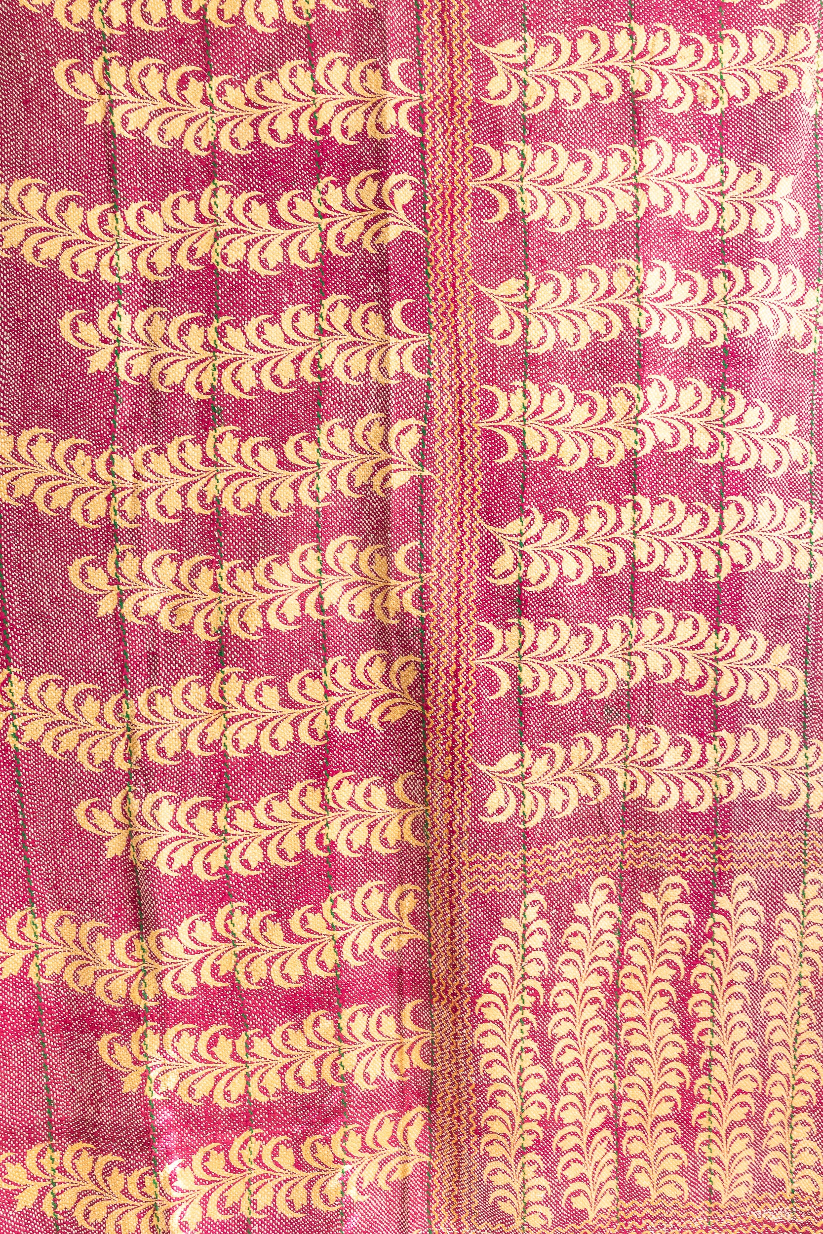 No. 144 Masterpiece Kantha Coverlet Quilt (Queen)