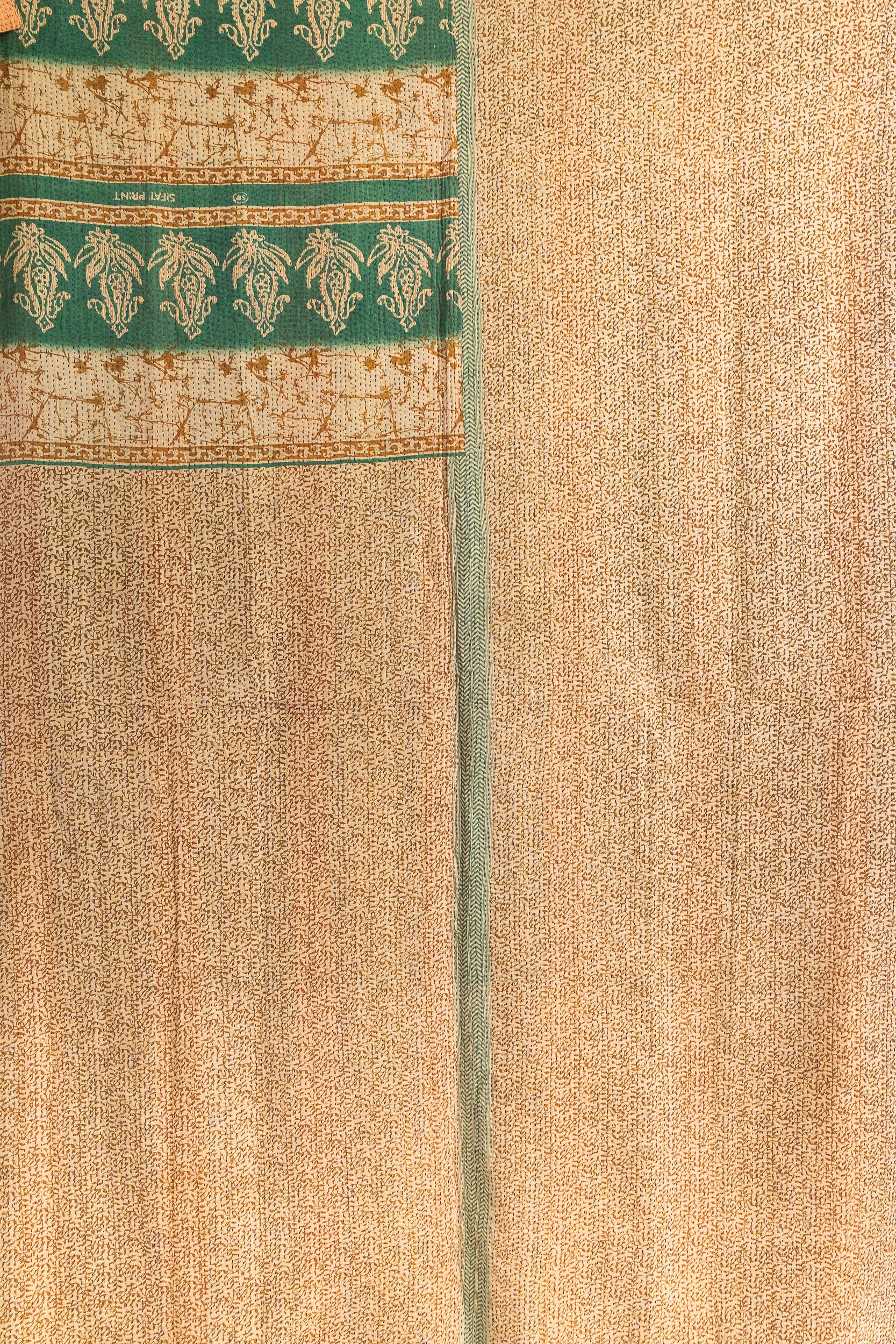 No. 146 Masterpiece Kantha Coverlet Quilt (Queen)