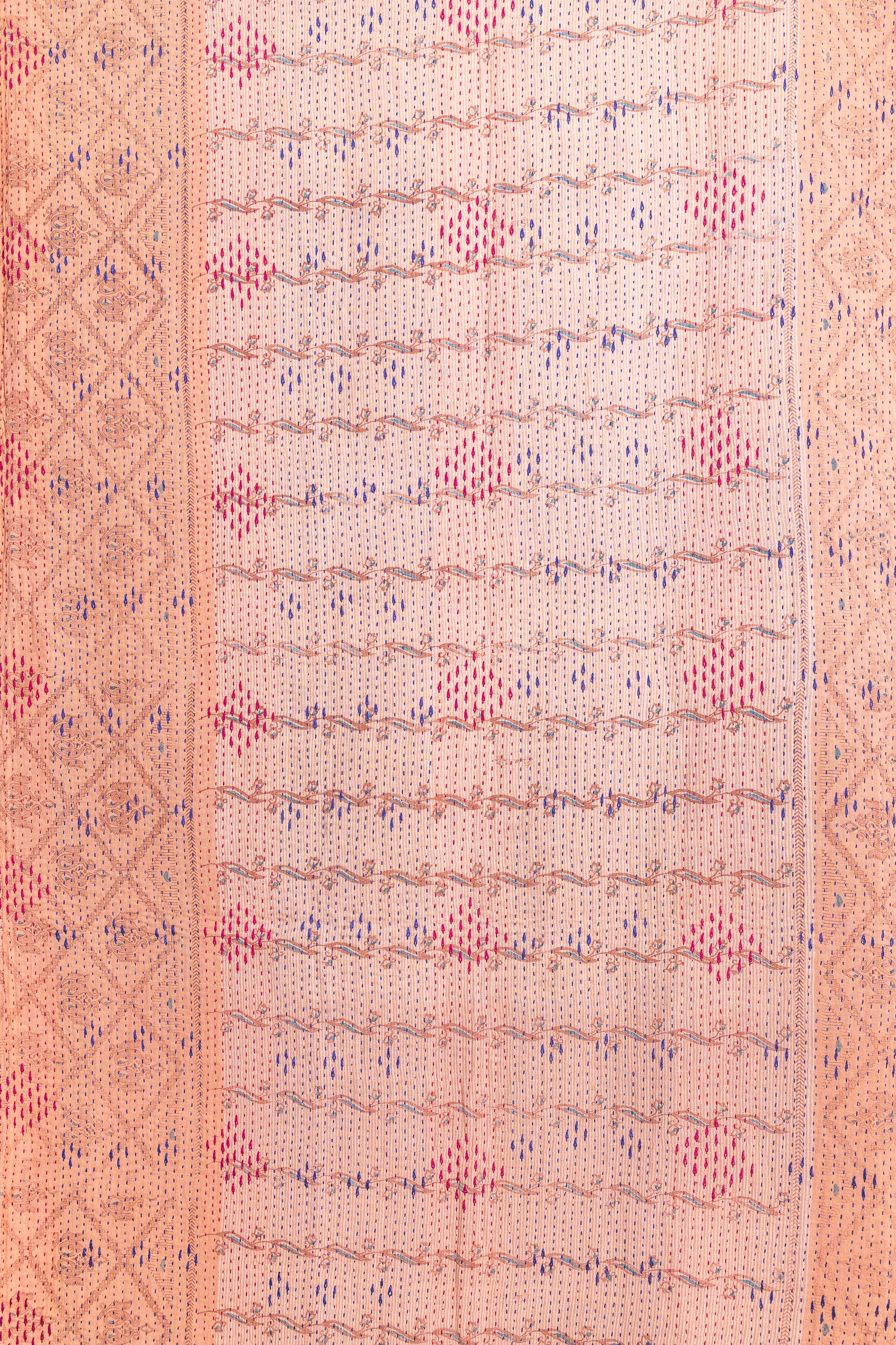 No. 146 Masterpiece Kantha Coverlet Quilt (Queen)