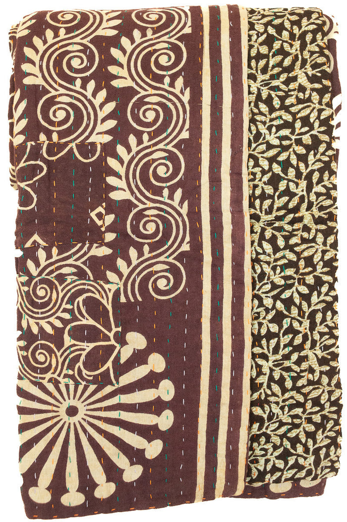 Kantha Throw Bed Quilt