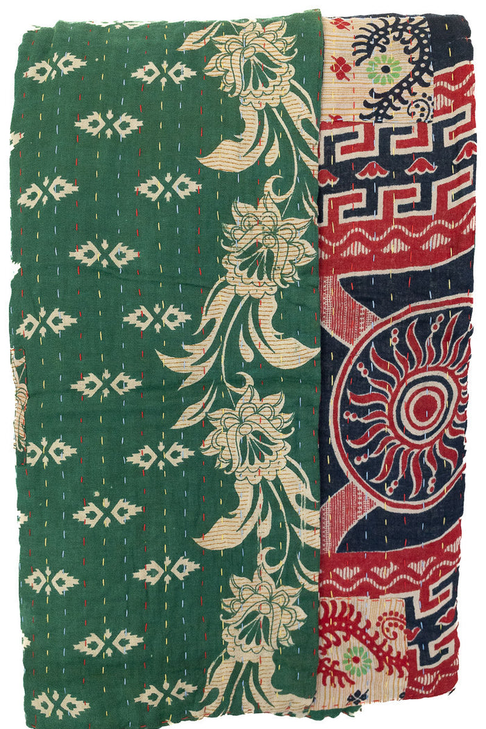 Kantha Throw Bed Quilt